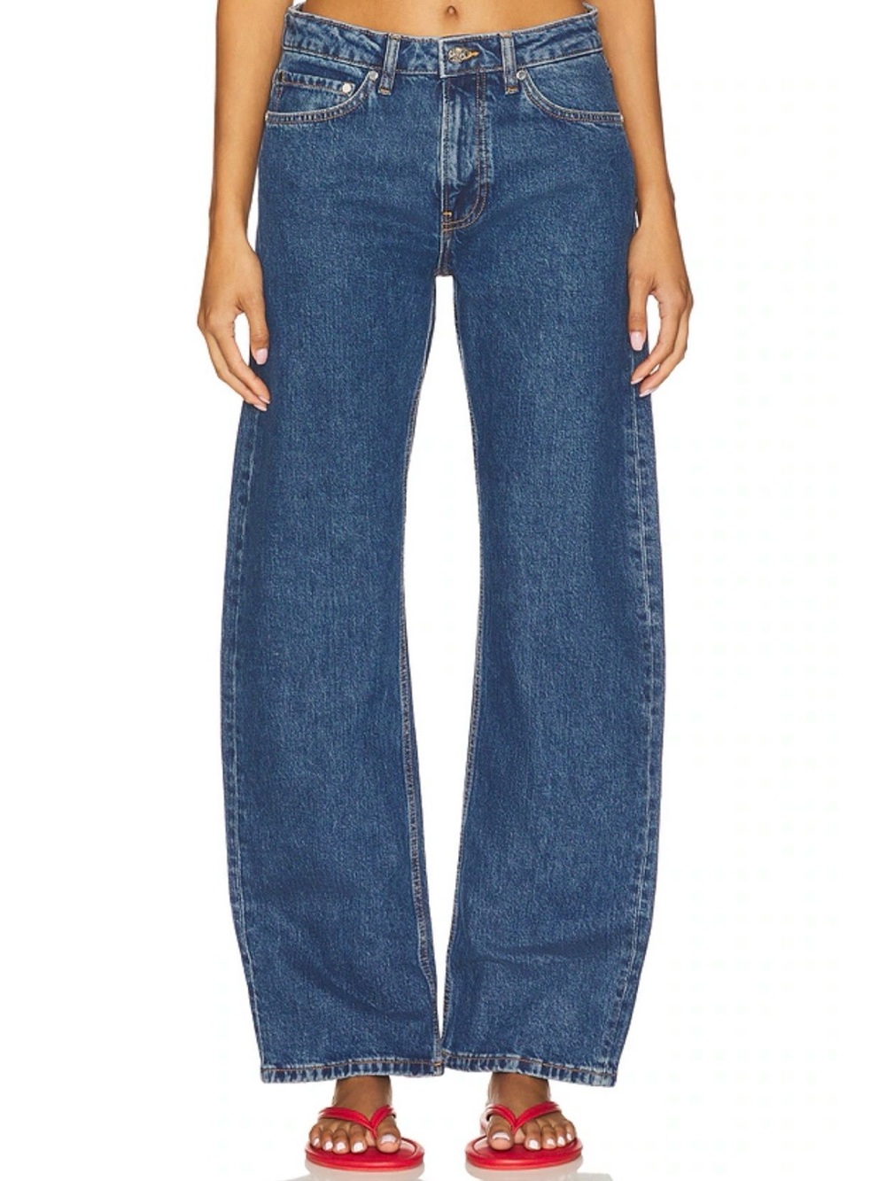 EB Denim Alina Barrel Jeans in Dark Blue